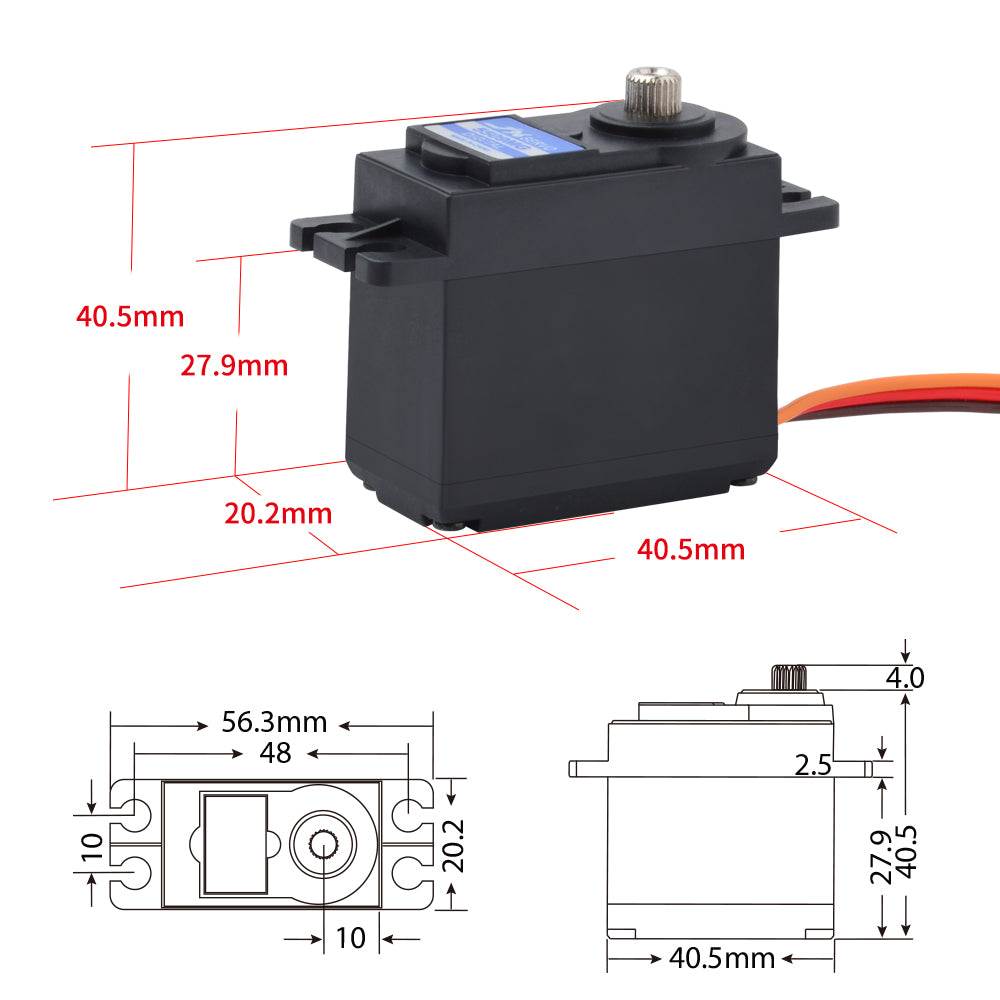 JX Servo PDI-5509MG 55.6g High Precision Metal Gear Digital Standard Servo