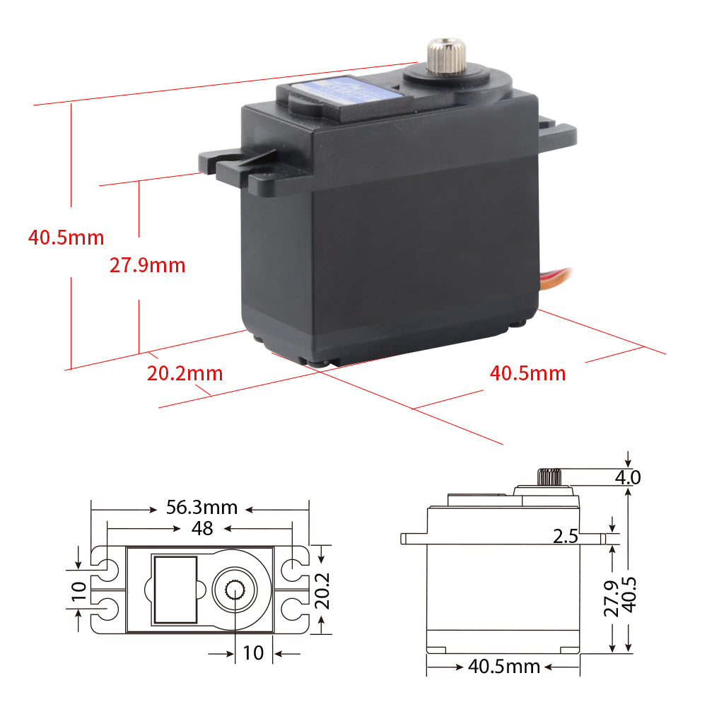 JX Servo PS-5513MG 55.6g High Precision Metal Gear Analog Standard Servo