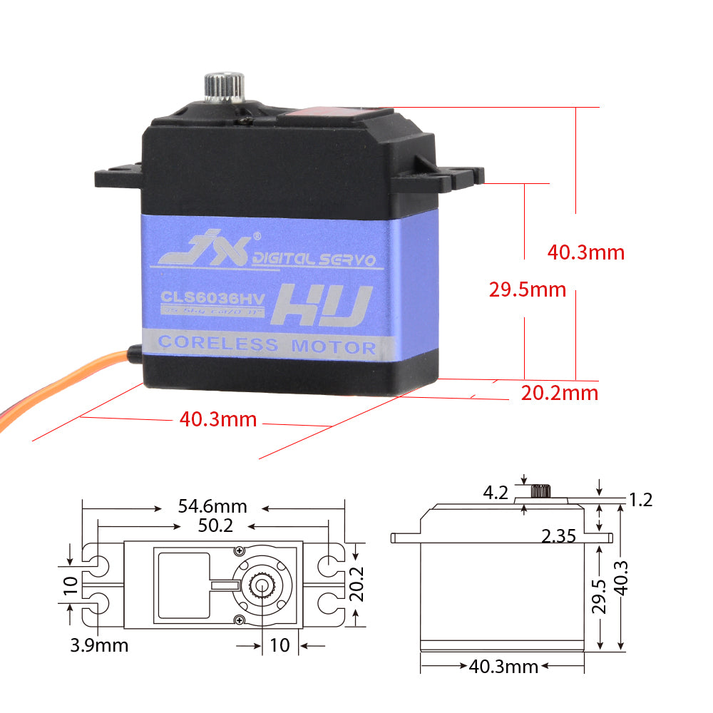 JX Servo CLS6036HV 27kg Coreless Metal Gear Digital Servo 0.111 Kilogram
