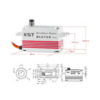BLS159 Low Profile Brushless HV Digital Servo 15Kgf.cm 0.11sec/60degree for RC Car Buggy KST-Servo