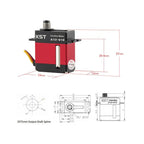 A12-610 V8.0 HV Mini Servo 0.9N.m 0.10sec/60degree with Soft Start for Glider Wing
