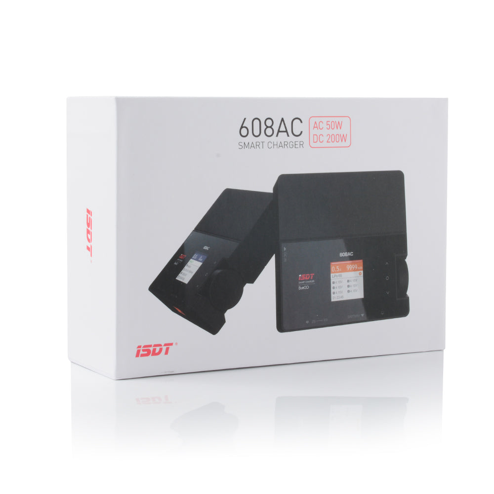 ISDT - 608AC AC 60W DC 200W 8A Smart Battery Charger Discharger with Detachable Power Supply