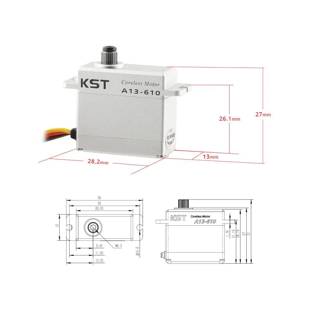 A13-610 Coreless Metal Gear HV Mini Servo 9kg.cm 0.10sec for Glider Wing