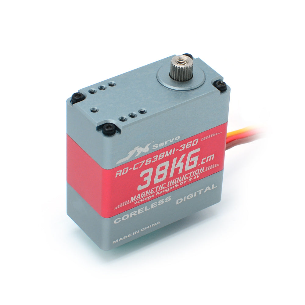 JX Servo RD-C7638MI-360 38kg 360 degree CNC Magnetic Induction Digital Metal Gear HV Servo Robotics Education Industrial