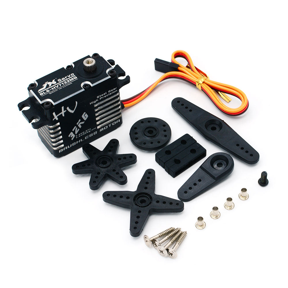 JX Servo BLS-HV7132MG 32kg Brushless High Precision Steel Gear Full CNC Digital Servo