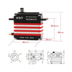 HLS6513 HV Standard 4-Pole Brushless Digital Metal Gear 6BB Servo with Contactless Hall Sensors – 70.0 Kgf.cm Torque, 0.11 Sec Speed for 700-800 Class RC Helicopters & Large-Scale RC Airplanes KST-Servo