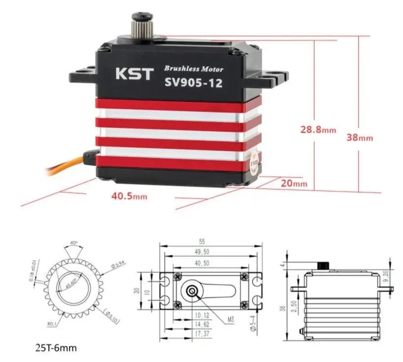 SV905-12 HV Brushless Servo Size