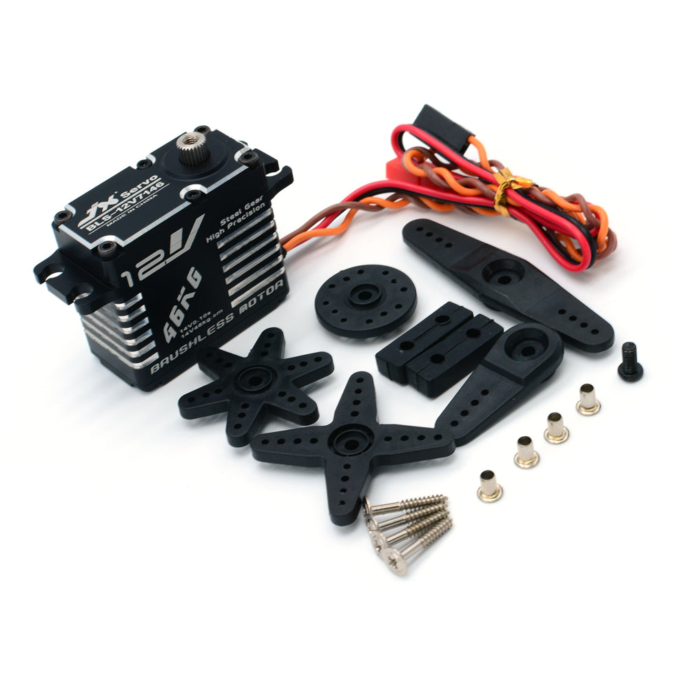 JX Servo BLS-12V7146 46kg Brushless High Precision Steel Gear Full CNC Digital Servo