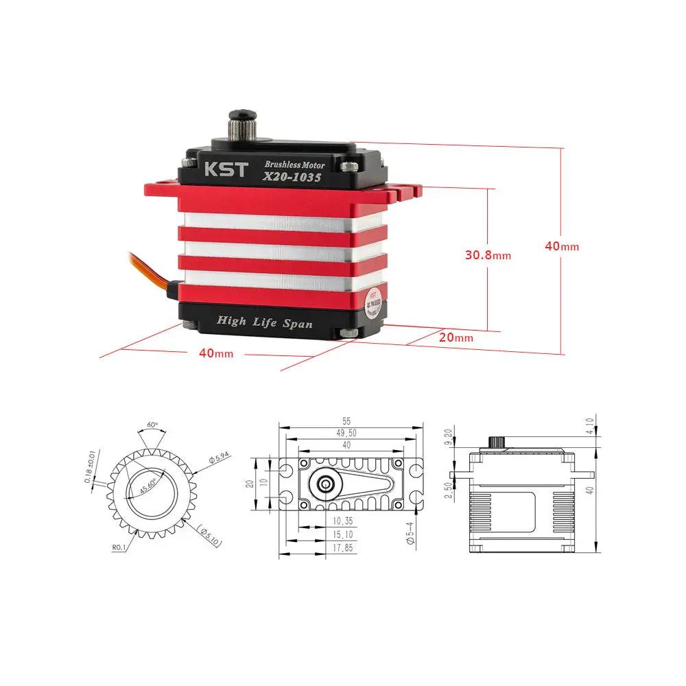 X20-1035 V3.0 Brushless Tail Servo 12Kgf.cm 0.030sec for 500 to 800 Class RC Helicopter KST-Servo