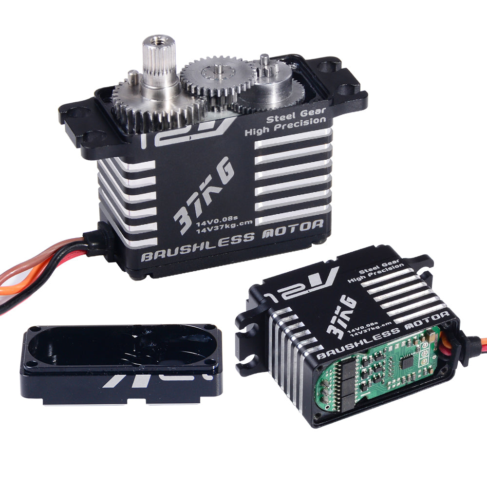 JX Servo BLS-12V7137 37kg Brushless High Precision Steel Gear Full CNC Digital Servo