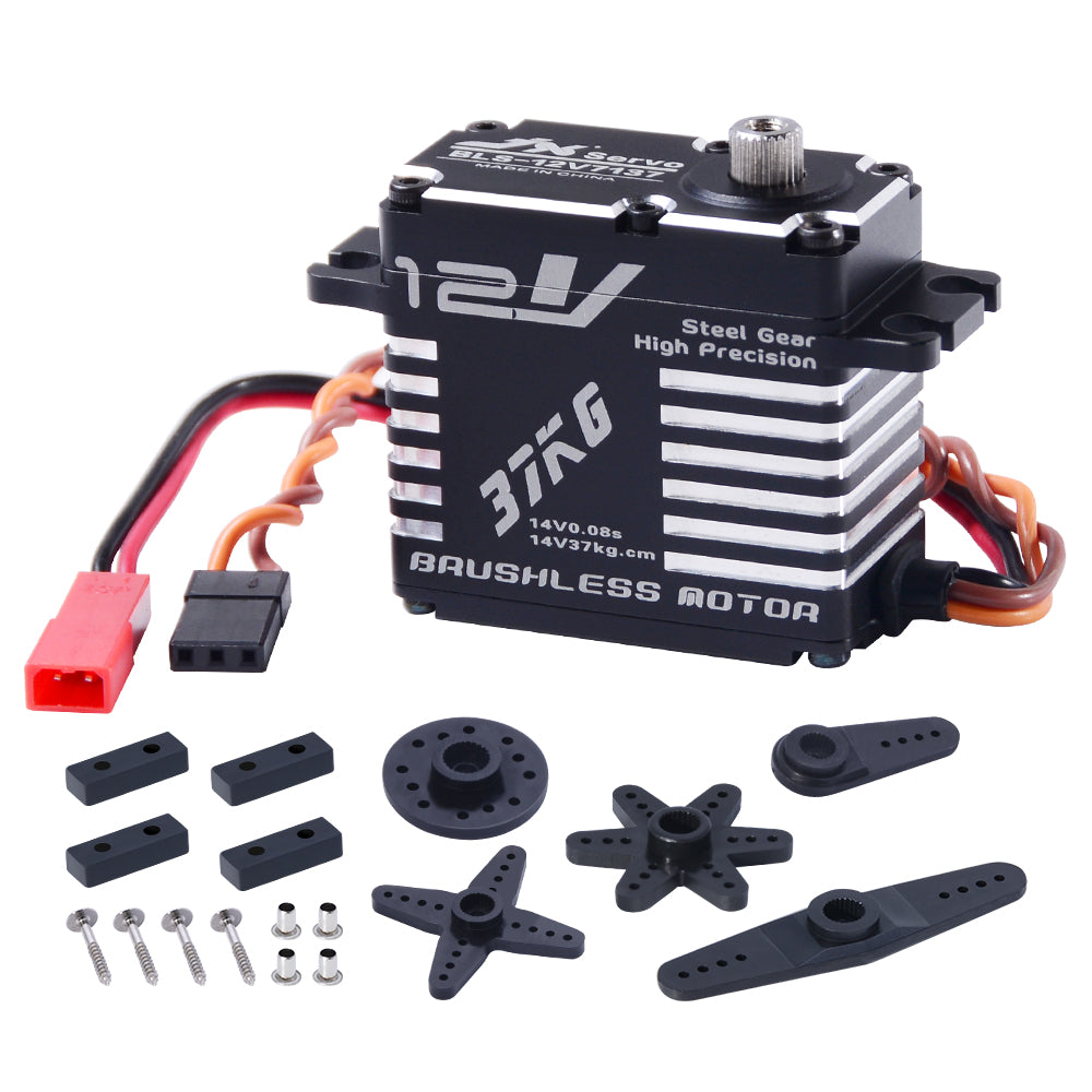 JX Servo BLS-12V7137 37kg Brushless High Precision Steel Gear Full CNC Digital Servo
