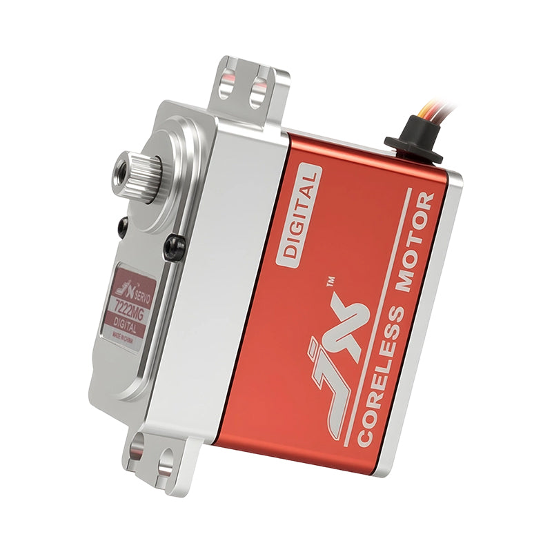 JX Servo PDI-7222MG 22KG High Precision Metal Gear Full CNC Aluminium Shell Structure Digital Coreless Standard Servo