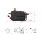 CM653 Low Profile Coreless DC Motor Metal Gear Servos IP65 Splash-proof 18Kgf.cm 0.08sec for 1/10 RC Drifting Car & RC Touring Car