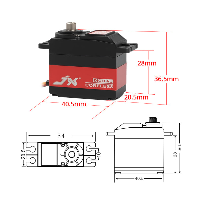 JX Servo PDI-6113MG 13KG 0.10sec High Precision Metal Gear Digital Coreless Standard Servo