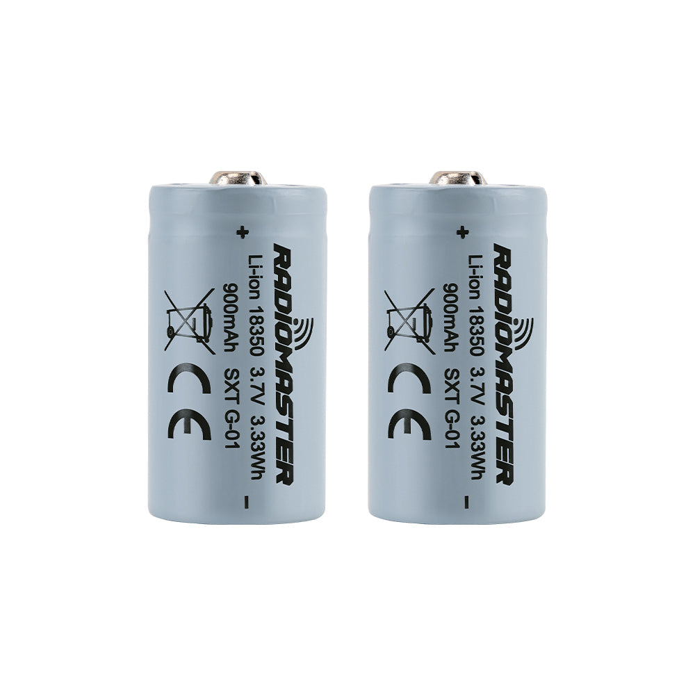 900mah 3.7v Li-ion 18350 Battery for Zorro Radio Controller (2pcs)