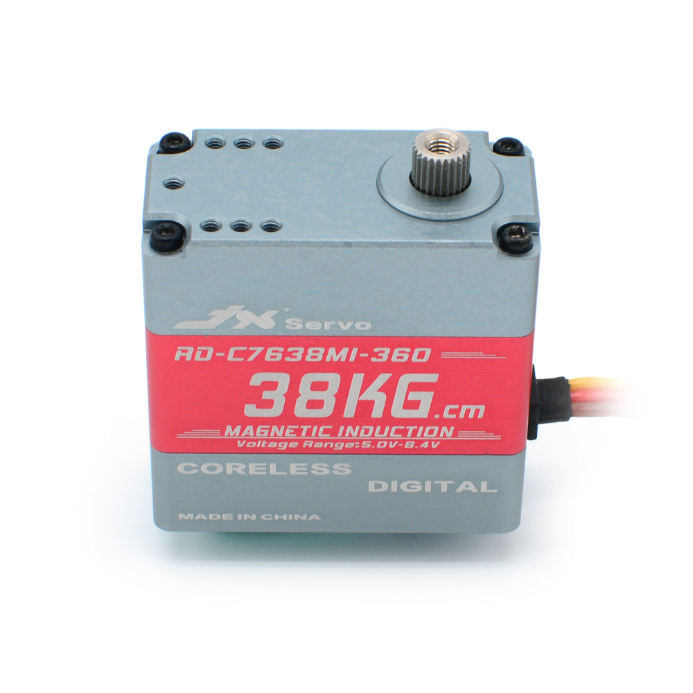 JX Servo RD-C7638MI-360 38kg 360 degree CNC Magnetic Induction Digital Metal Gear HV Servo Robotics Education Industrial