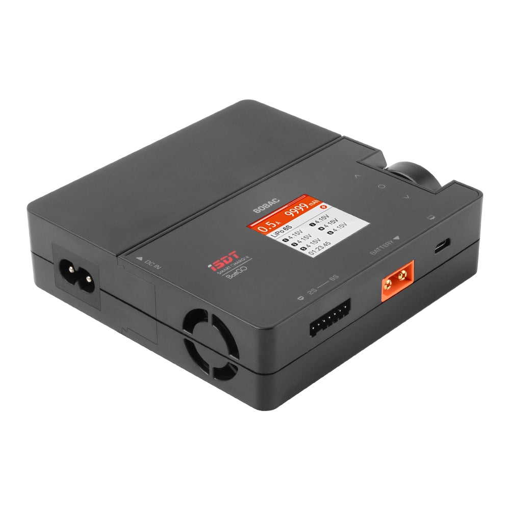 ISDT - 608AC AC 60W DC 200W 8A Smart Battery Charger Discharger with Detachable Power Supply