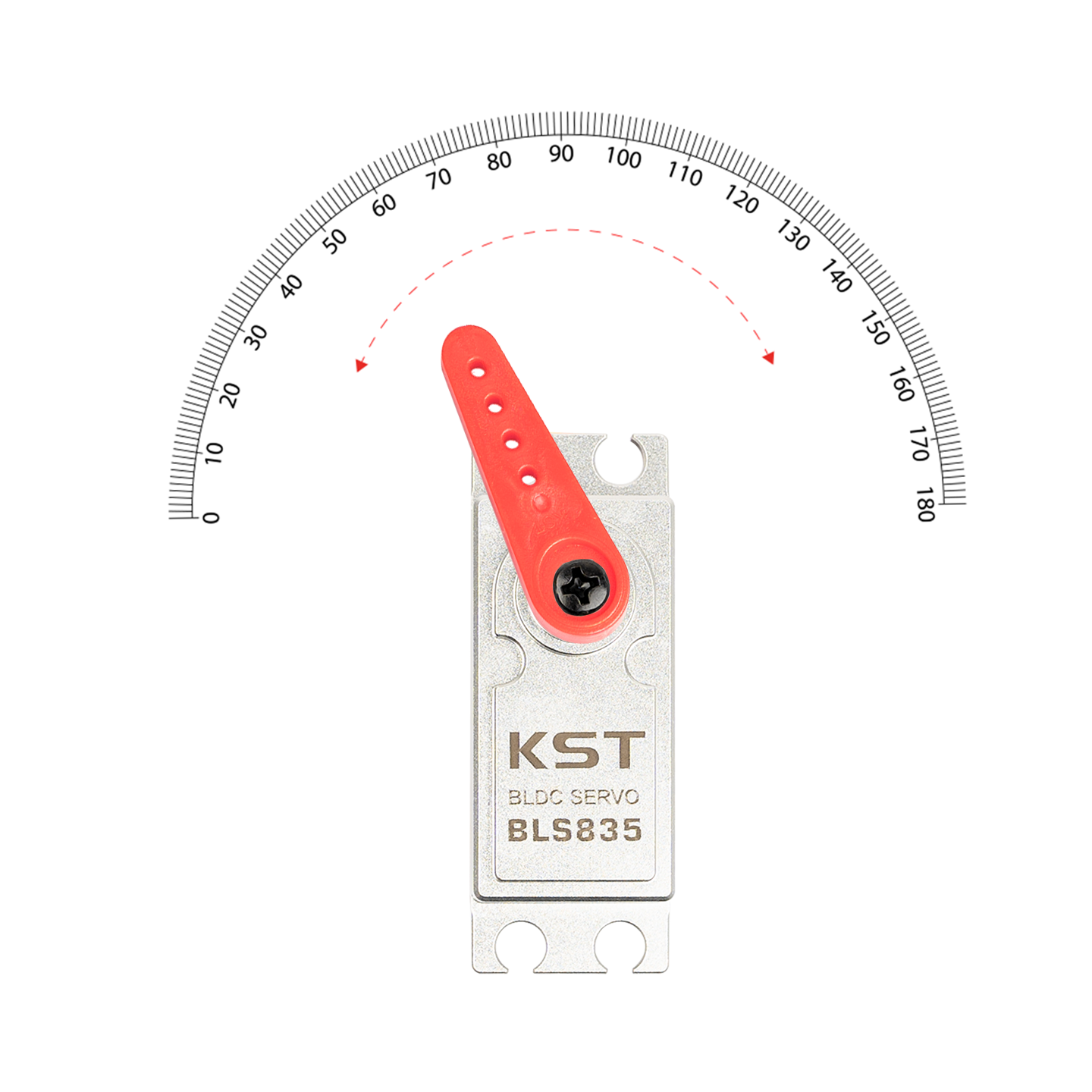 BLS835 HV Brushless Digital Servo 45.0Kgf.cm 0.13sec/60° for 550-700 Class Helicopters KST-Servo