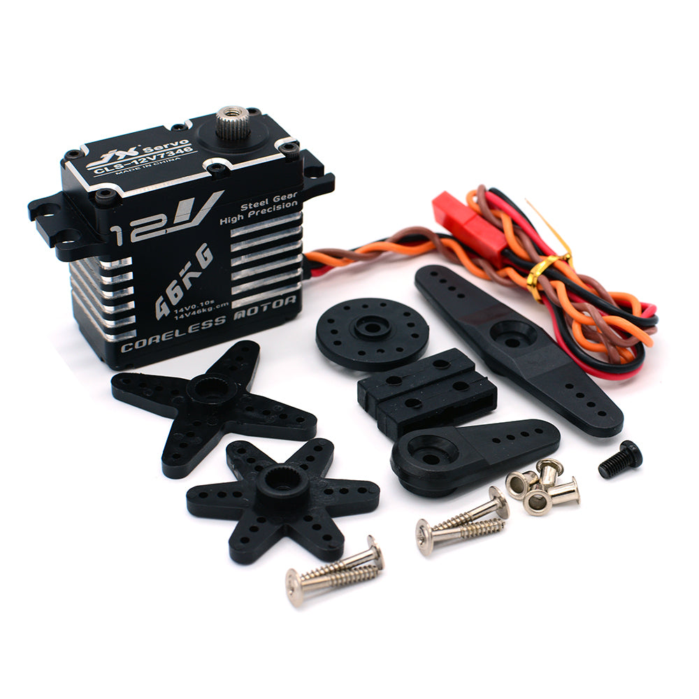 JX Servo CLS-12V7346 46kg Coreless High Precision Steel Gear Full CNC Digital Servo