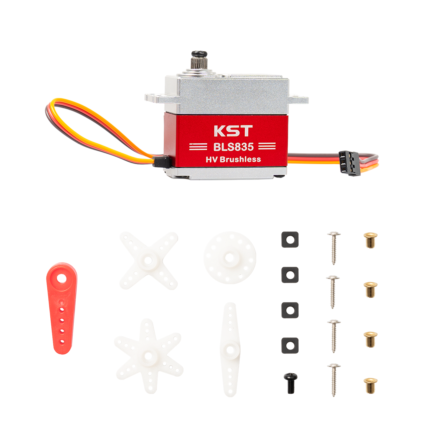 BLS835 HV digital servo package and accessories photo