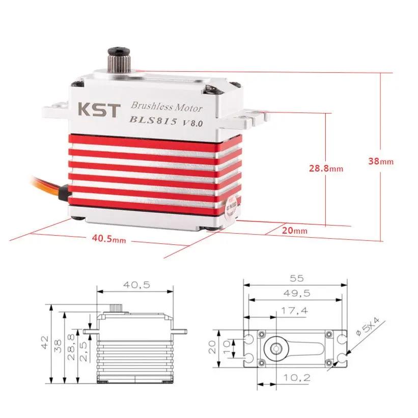 BLS815 V8.0 Digital Metal Gear Brushless Servo 20Kgf.cm 0.07sec/60degree for 550-700-class Helicopters KST-Servo