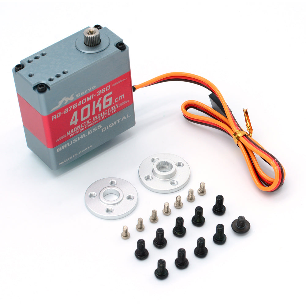 JX Servo RD-B7640MI-360 40kg 360 degree CNC Magnetic Induction Digital Metal Gear HV Servo Robotics Education Industrial