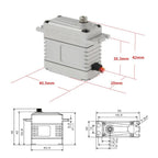 A20-4515 Brushless HV Phosphor Bronze & Hardened Steel Gear Servo 50kg.cm 0.13sec/60degree