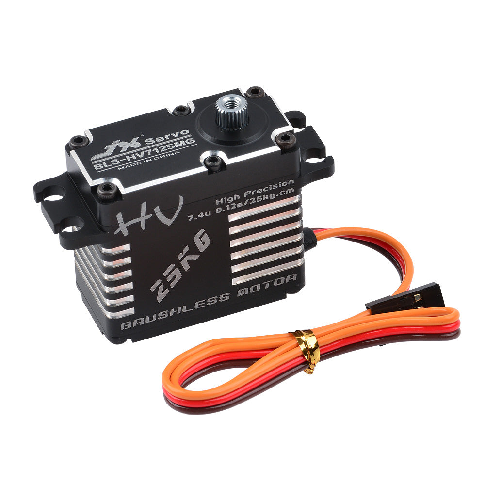 JX Servo BLS-HV7125MG 25KG Brushless High Precision Steel Gear Full CNC Digital Servo