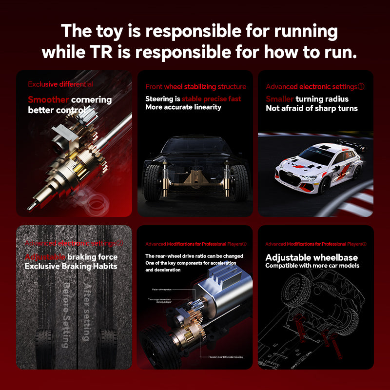 Turbo Racing C90 1:43 Scale Pegasus 3× Audi A3 Dual-IP Collaboration  RC Rally Car RTR