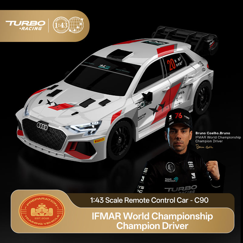 Turbo Racing C90 1:43 Scale Pegasus 3× Audi A3 Dual-IP Collaboration  RC Rally Car RTR