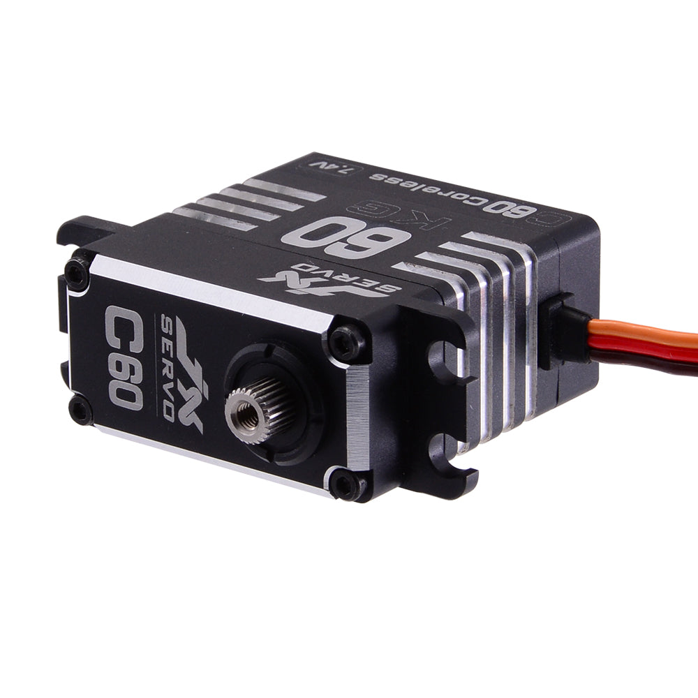 JX Servo C60 62KG Full metal Coreless high quality servo for RC Hobby UAV Robotics and Industrial Applications.