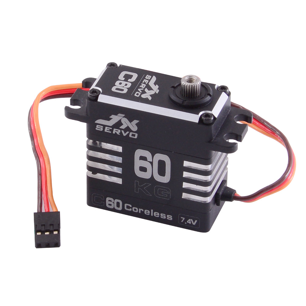 JX Servo C60 62KG Full metal Coreless high quality servo for RC Hobby UAV Robotics and Industrial Applications.