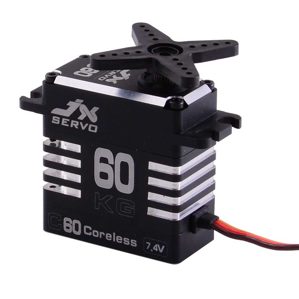 JX Servo C60 62KG Full metal Coreless high quality servo for RC Hobby UAV Robotics and Industrial Applications.