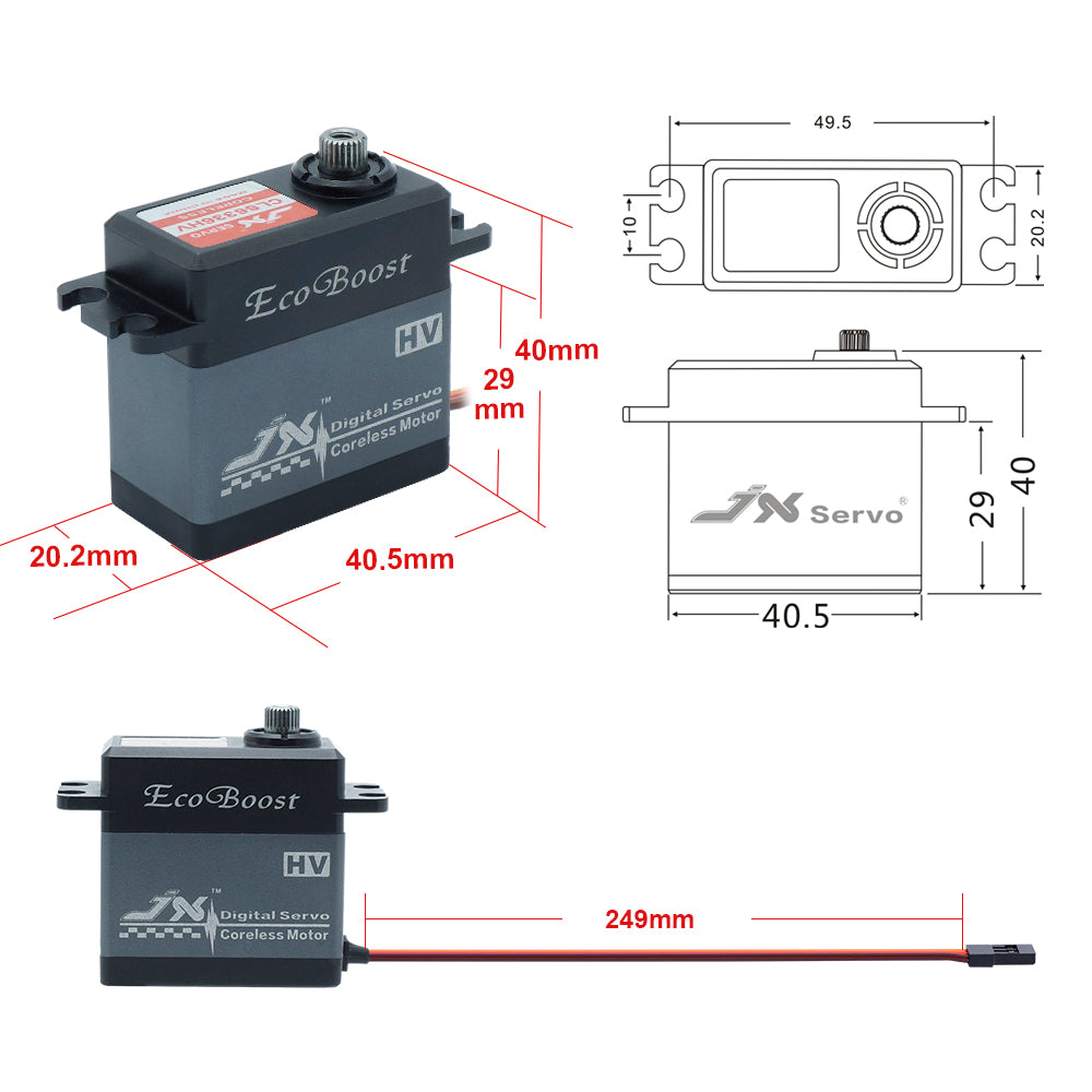 JX Servo CLS6336HV 35kg Aluminium Shell Metal gear High Voltage Coreless Digital Servo
