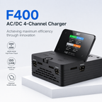ISDT F400 400W AC/DC 4‑Channel Smart LiPo Balance Battery Charger Discharge for FPV Drone RC Car Helicopter