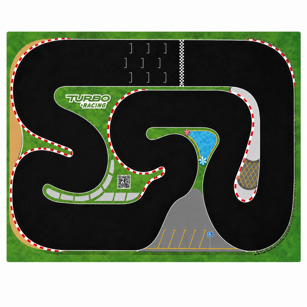 Turbo Racing - Drift track mat for 1/76 drift cars 1600x900mm