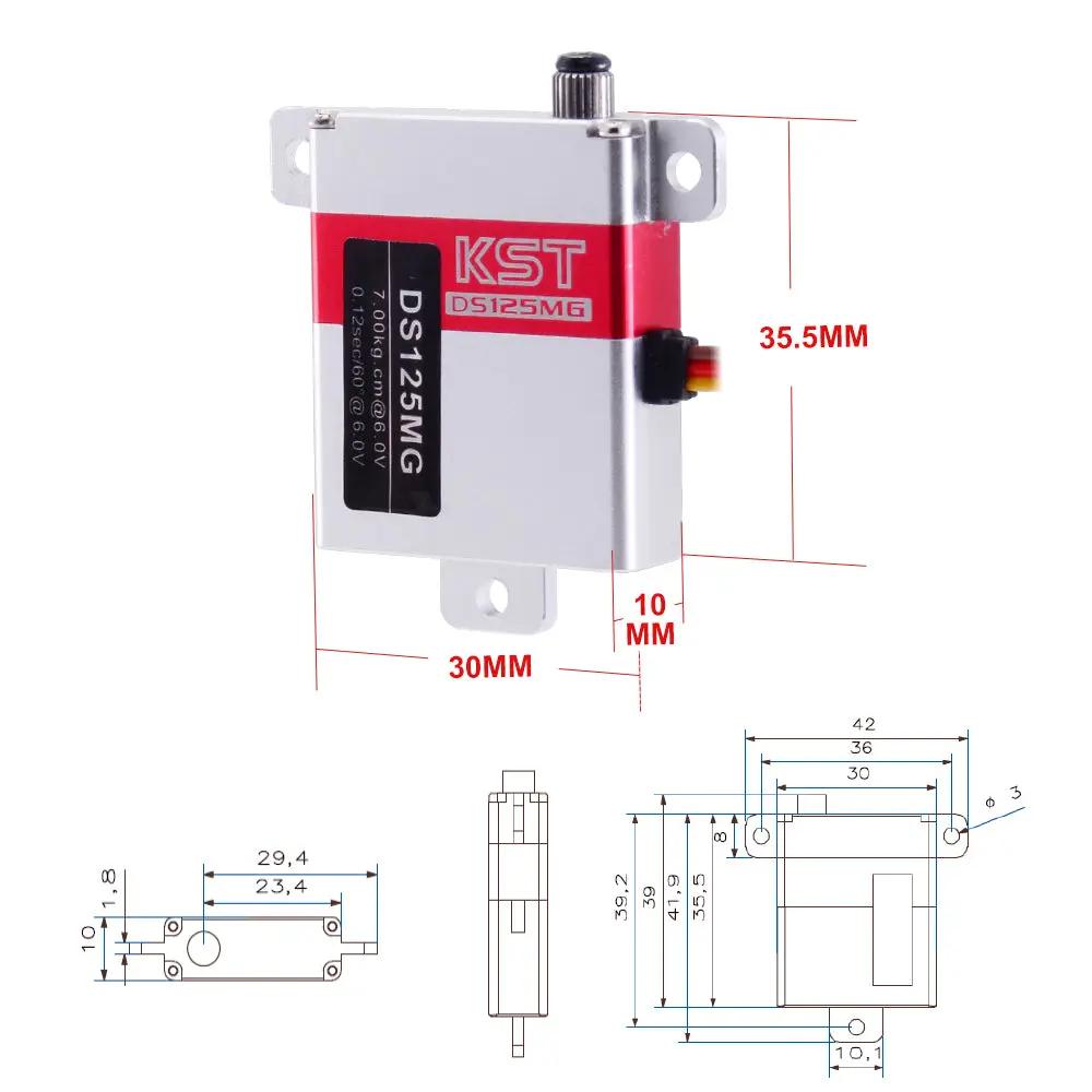 DS125MG Digital Metal Gear Wing High Torque Servo for RC Glider 10mm 7KG.cm Size
