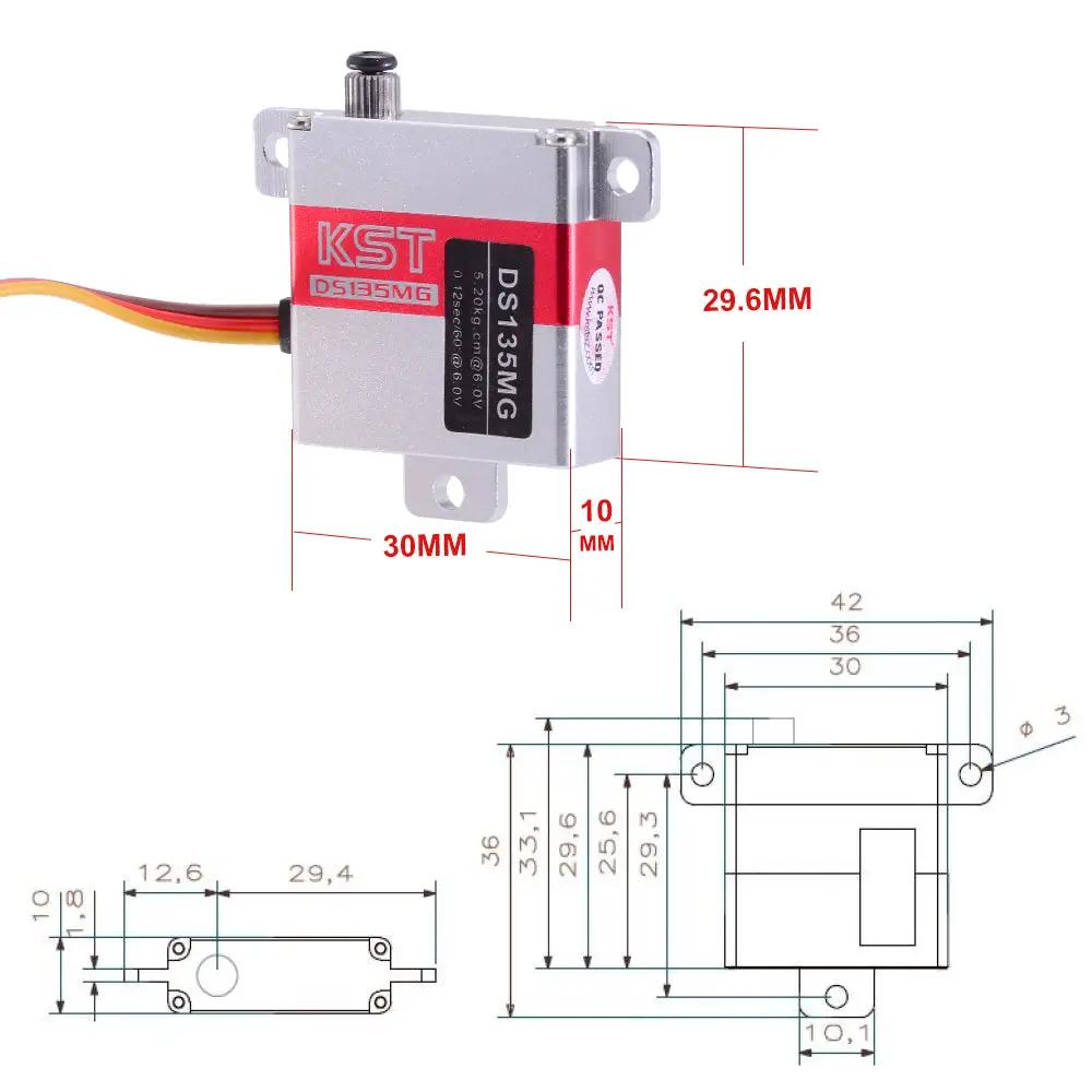 DS135MG Wing Servo Size