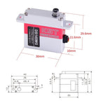 DS145MG Digital Metal Gear 5.2KG 0.12sec Wing Servo Motor Size