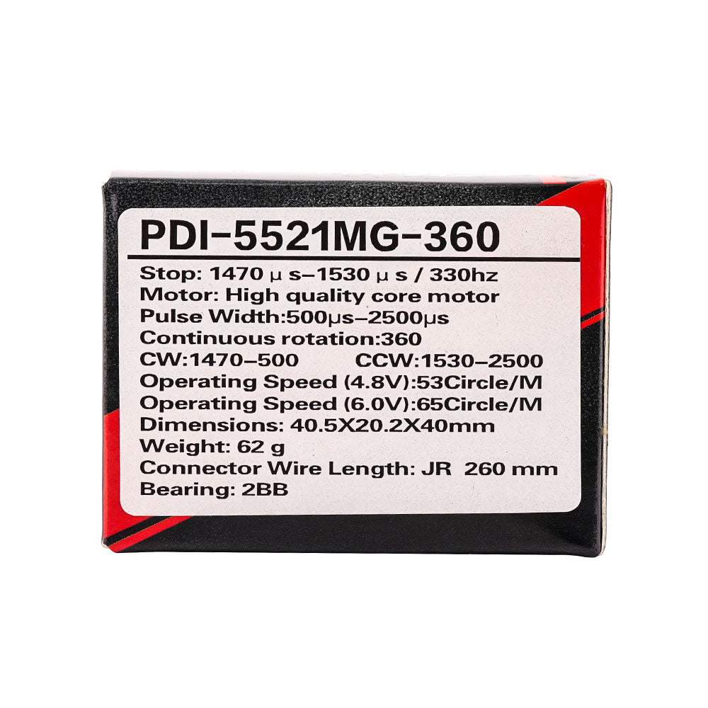 JX Servo PDI-5521MG-360° 55.6g Continuous rotation High Precision Metal Gear Digital Standard Servo for Robot