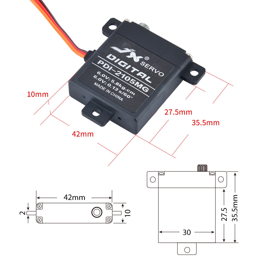 JX Servo PDI-2105MG 21g High Torque Digital Standard Servo