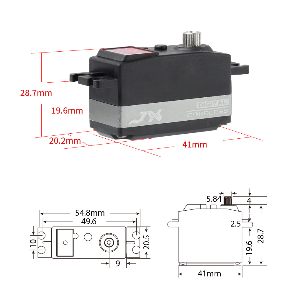 JX Servo PDI-4410MG 44.30g Large Torque 120 Degree Digital Servo For RC Models