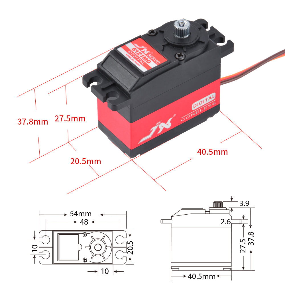 JX Servo PDI-6121MG 21KG 0.13sec High Precision Metal Gear Digital Coreless Standard Servo