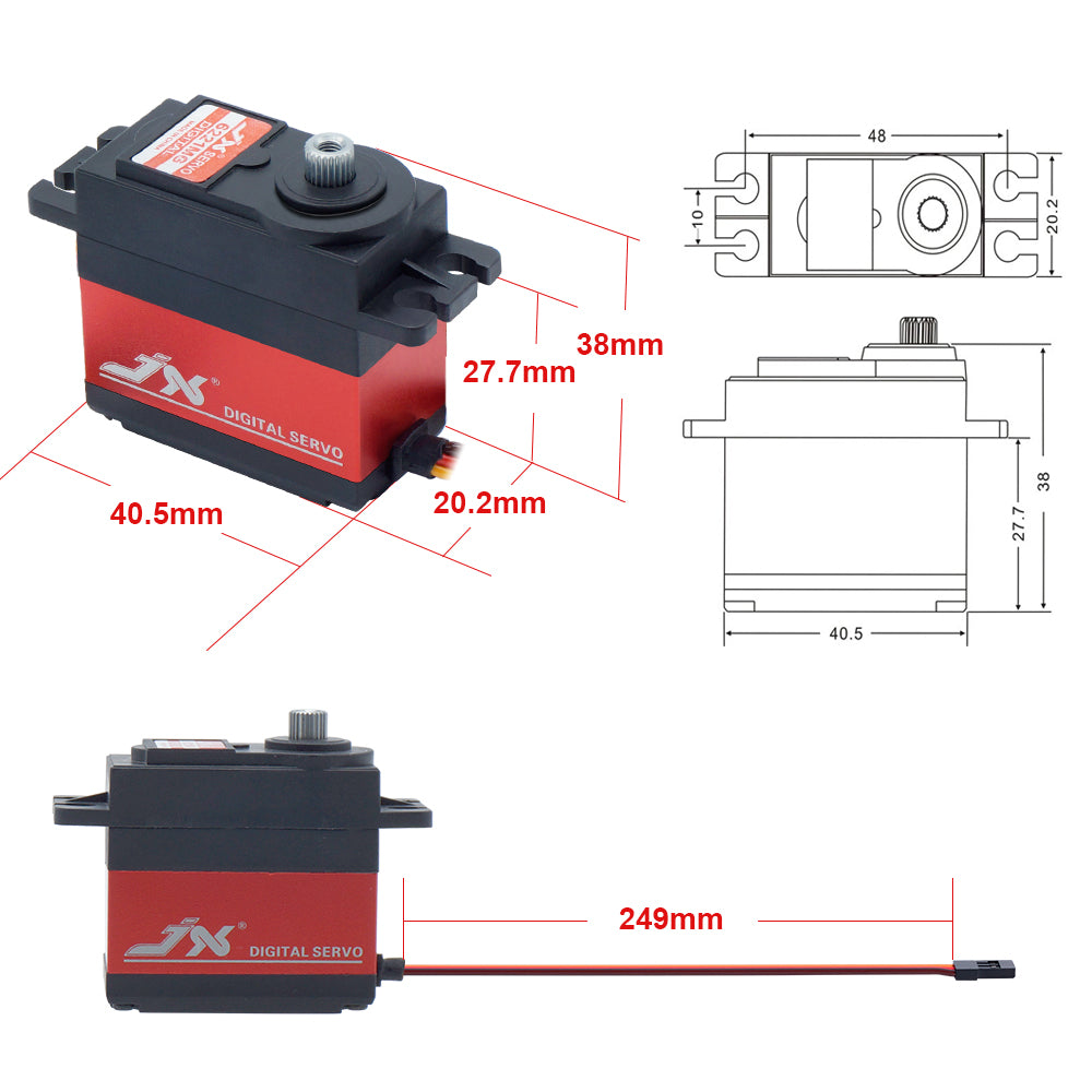 JX Servo PDI-6221MG 62g High Precision Metal Gear Digital Standard Servo