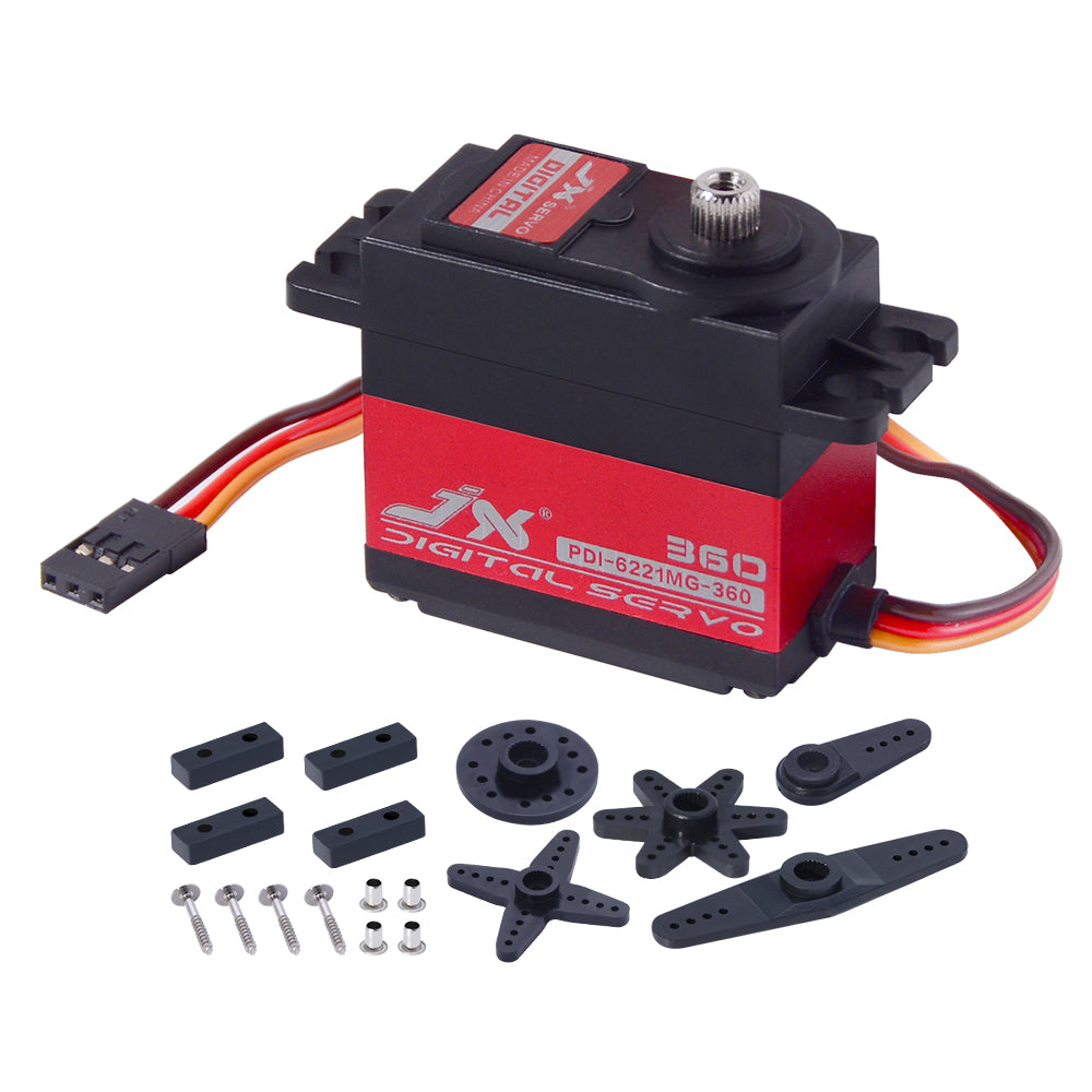 JX Servo PDI-6221MG-360° 62g 360° Continuous rotation High Precision Metal Gear Digital Standard Servo for Robot