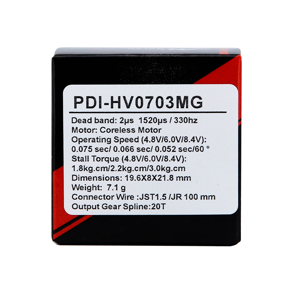 JX Servo PDI-HV0703MG 3KG 0.052sec/60° Coreless Digital HV Micro Servo