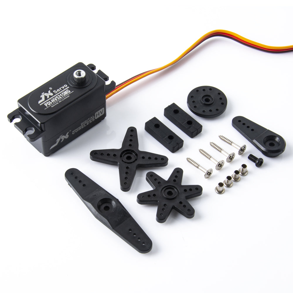 JX servo PDI-HV5215MG 15.6KG Metal Gear Aluminium Digital Coreless Short body low profile Servo