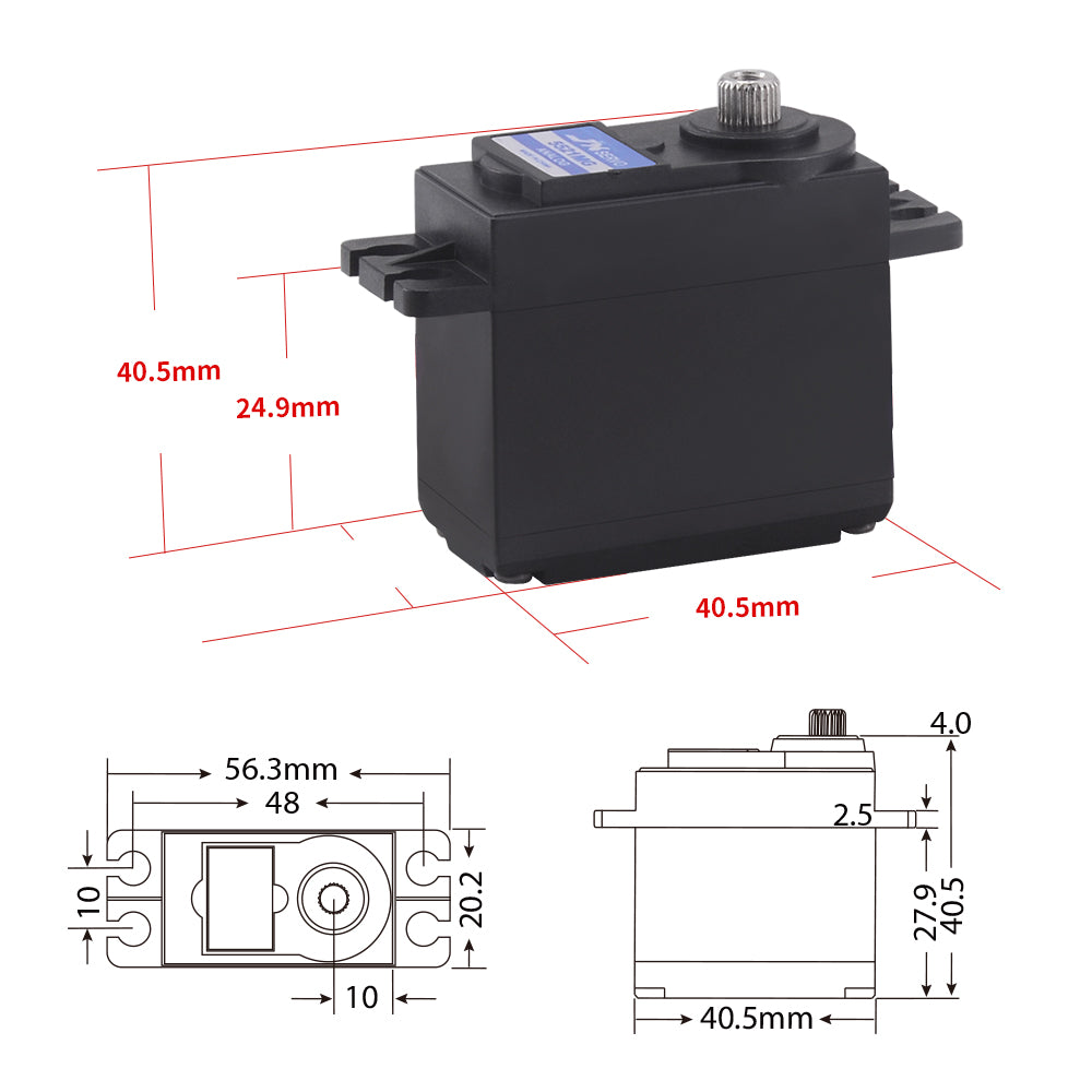 JX Servo PS-5521MG 55.6g High Precision Metal Gear Analog Standard Servo