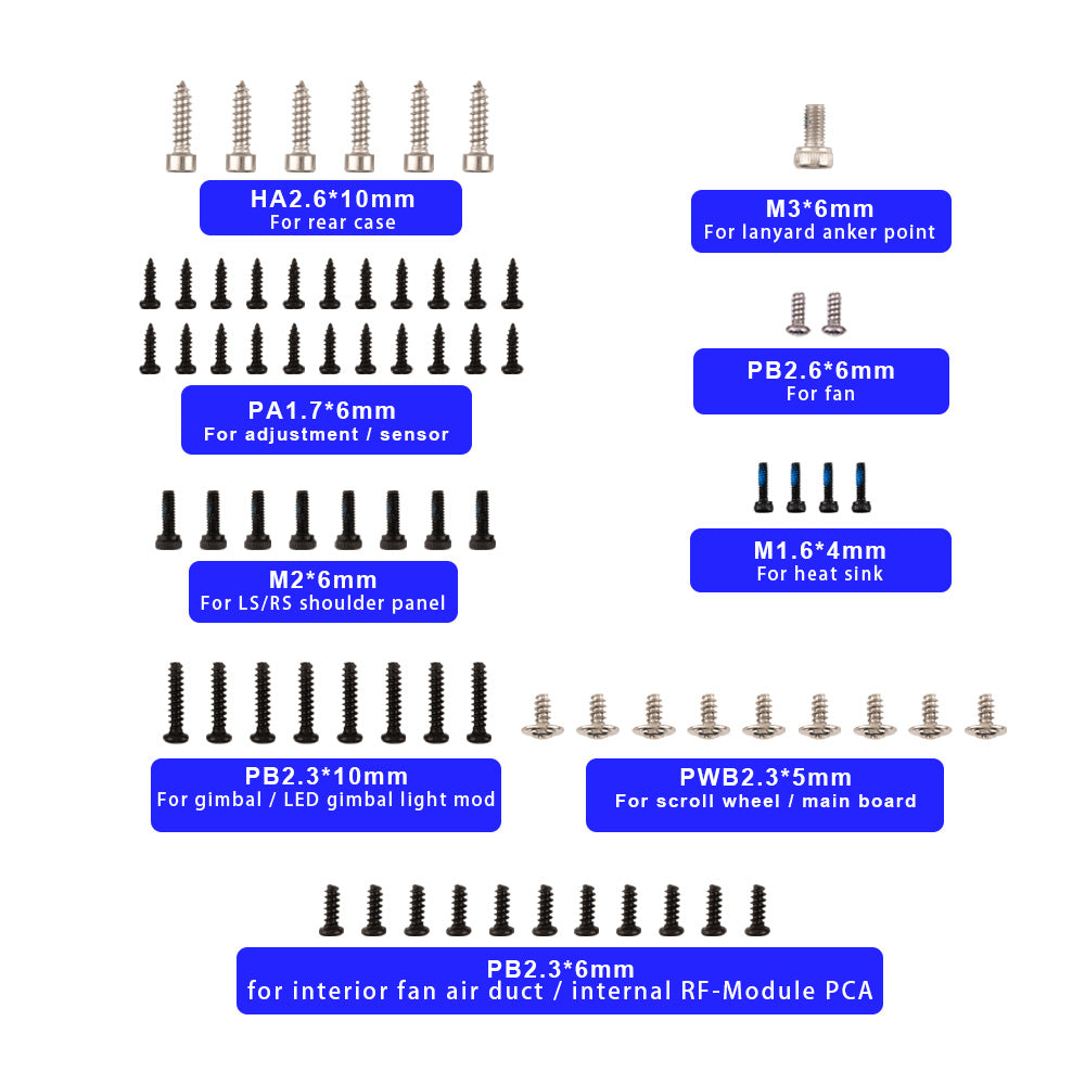 TX16S MK3 Screw Set