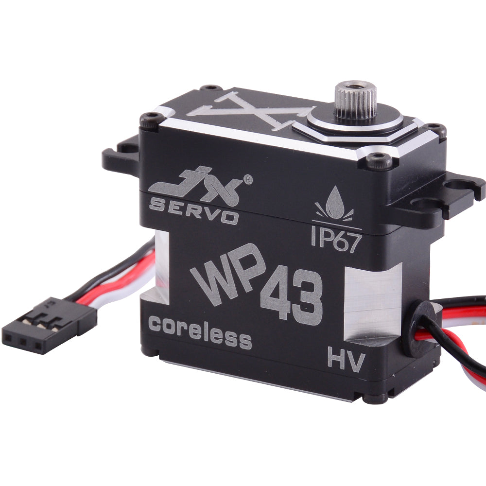 JX Servo WP43 43KG Full metal IP67 Waterproof coreless high quality servo for RC Hobby UAV Robotics and Industrial Applications.